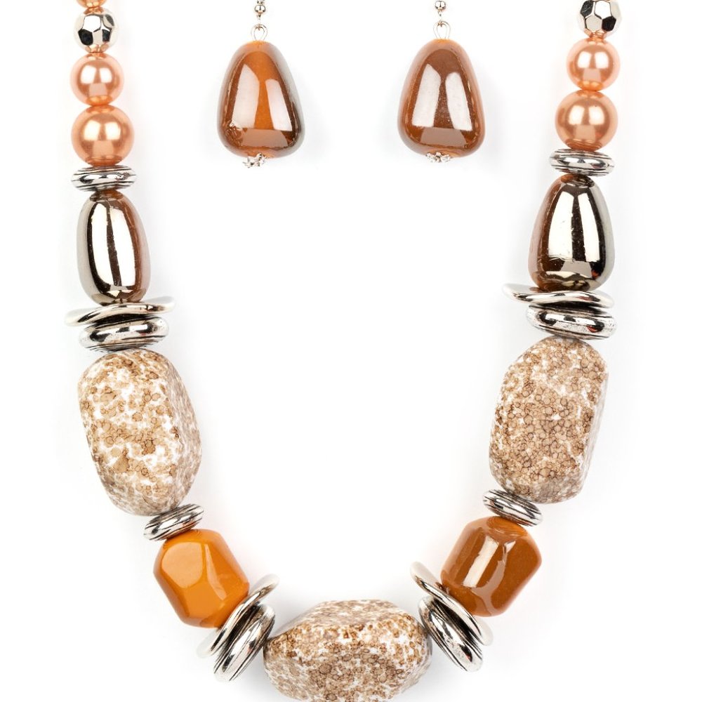 🆕Paparazzi Jewelry set*🧡*Good Glazes - Peach- ~Bling Free Gift~